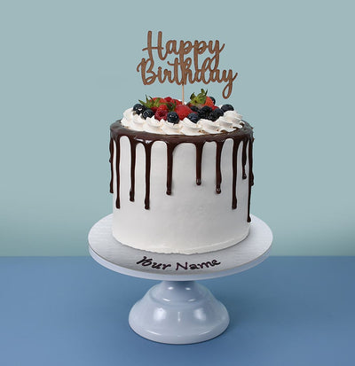 Berry Vanilla Chocolate Drip Tall Cake