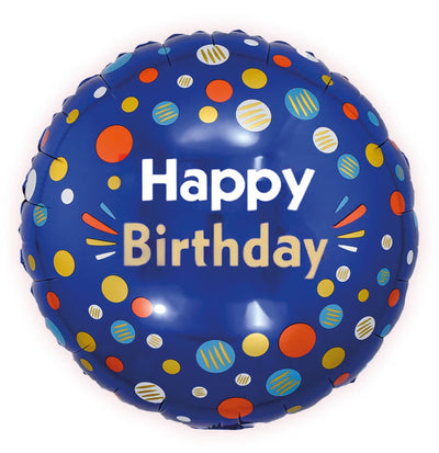 18" Happy Birthday Polka Dot