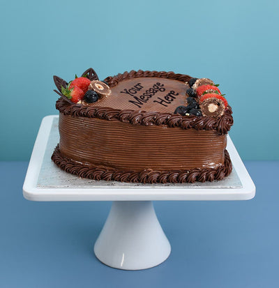 Berry Chocolate Hazelnut Heart Cake