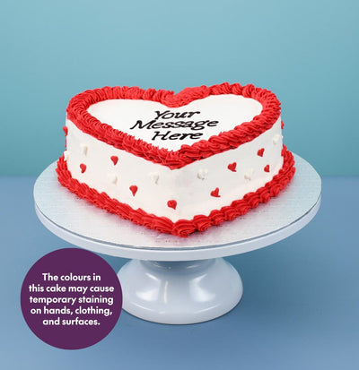 Red Polka Dot Heart Shaped Cake