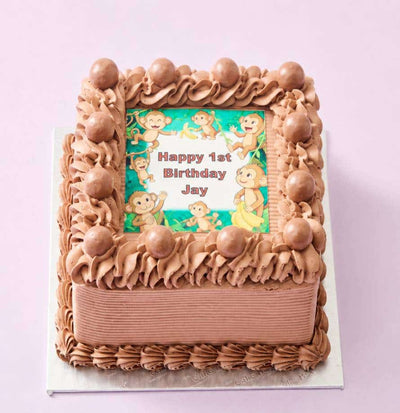 Monkey Themed Photo Cake