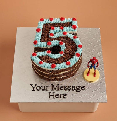 Spiderman Number Cake