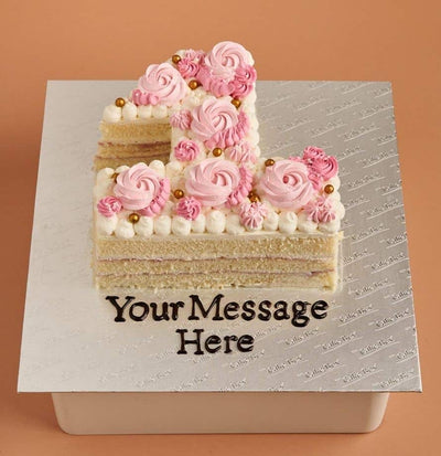 Pink Swirls Number Cake