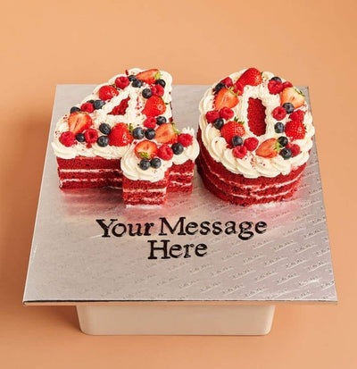 Red Velvet Double Number Cake