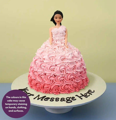 Ombre Pink Gown Doll Cake