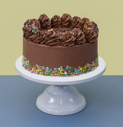 Chocolate Rainbow Sprinkles Cake
