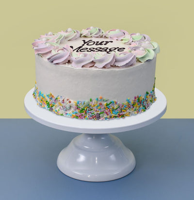 Iridescent Rainbow Sprinkles Cake