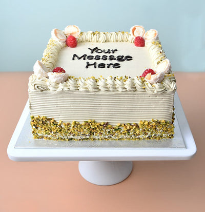 Pistachio Cream Square Cake