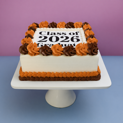 Square Graduation Photo Cake