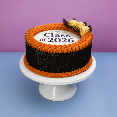 Circular Graduation Photo Cake