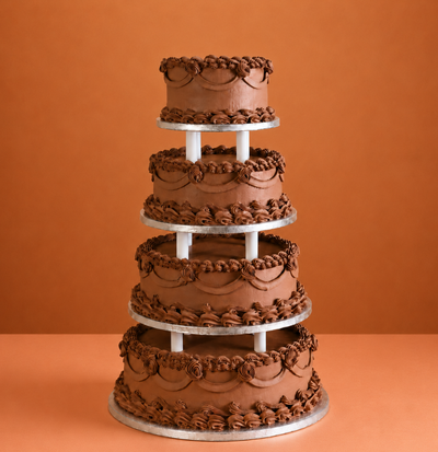 Vintage Chocolate Wedding Cake