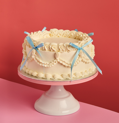 Vintage Blue Bow Cake