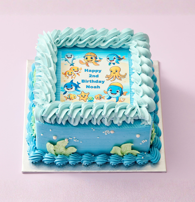 Sealife Themed Photo Cake