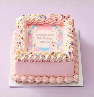 Unicorn Themed Photo Cake