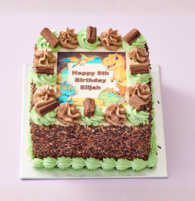 Dinosaur Themed Photo Cake